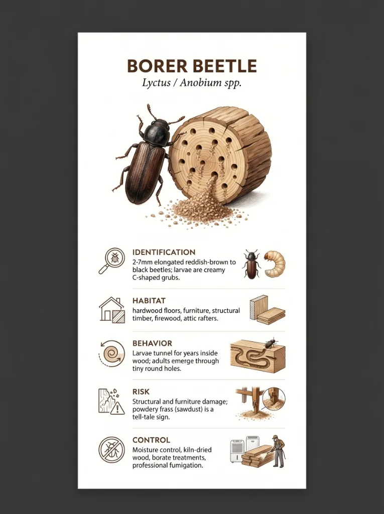 Powderpost / Borer Beetle identification
