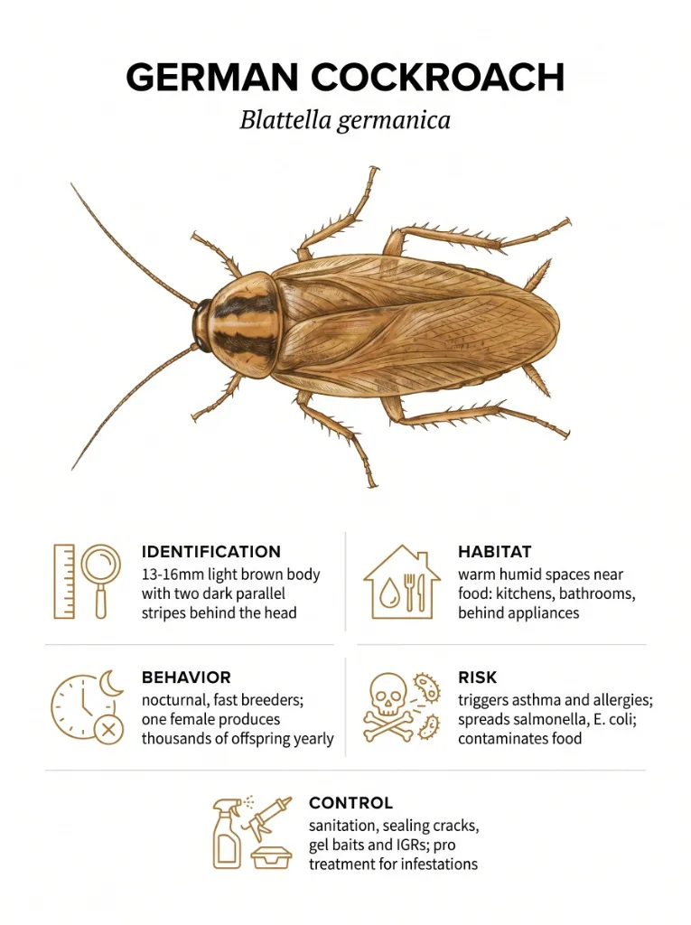 German Cockroach identification